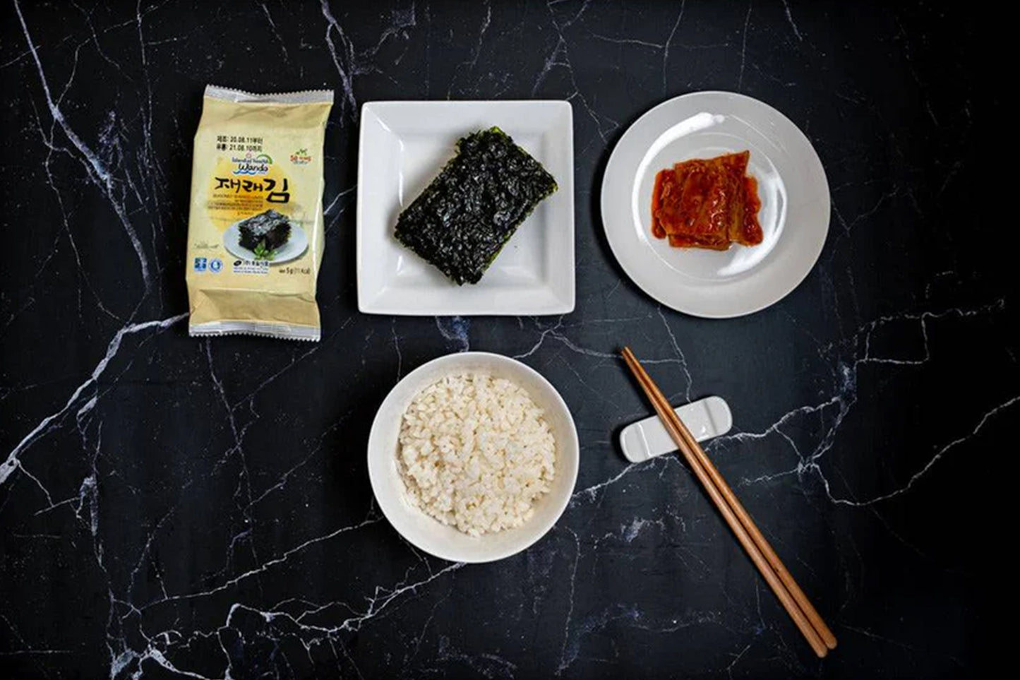 LUNCH BOX SEASONED SEAWEED LAVER -traditional 45g (1 packet/9Pcs & 1-Box/12 Packet)