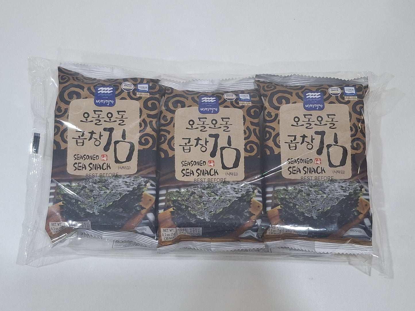 Lunch Box Seasoned Sea Snack ( Chewy Gopchang Siktak Laver) 5g