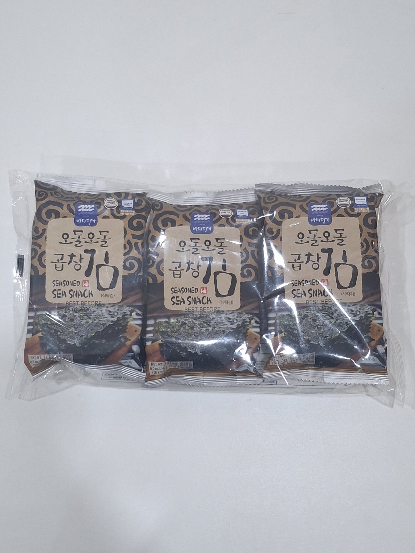 Lunch Box Seasoned Sea Snack ( Chewy Gopchang Siktak Laver) 5g