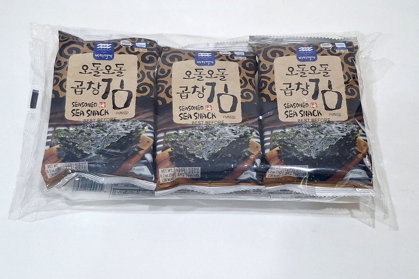 Lunch Box Seasoned Sea Snack ( Chewy Gopchang Siktak Laver) 5g